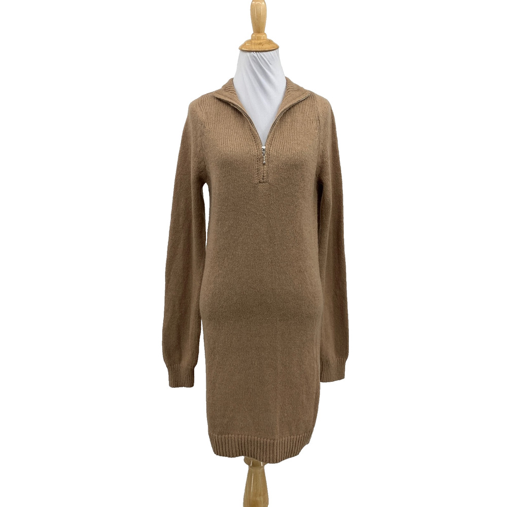 Lovers And Friends Sweater Dress Womens M Medium Tan Anthea Wool Blend Mini